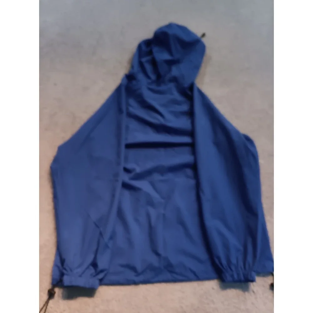 Quiksilver Silver Edition Hooded Windbreaker Jacket Blue XL Vintage Hong‎ Kong